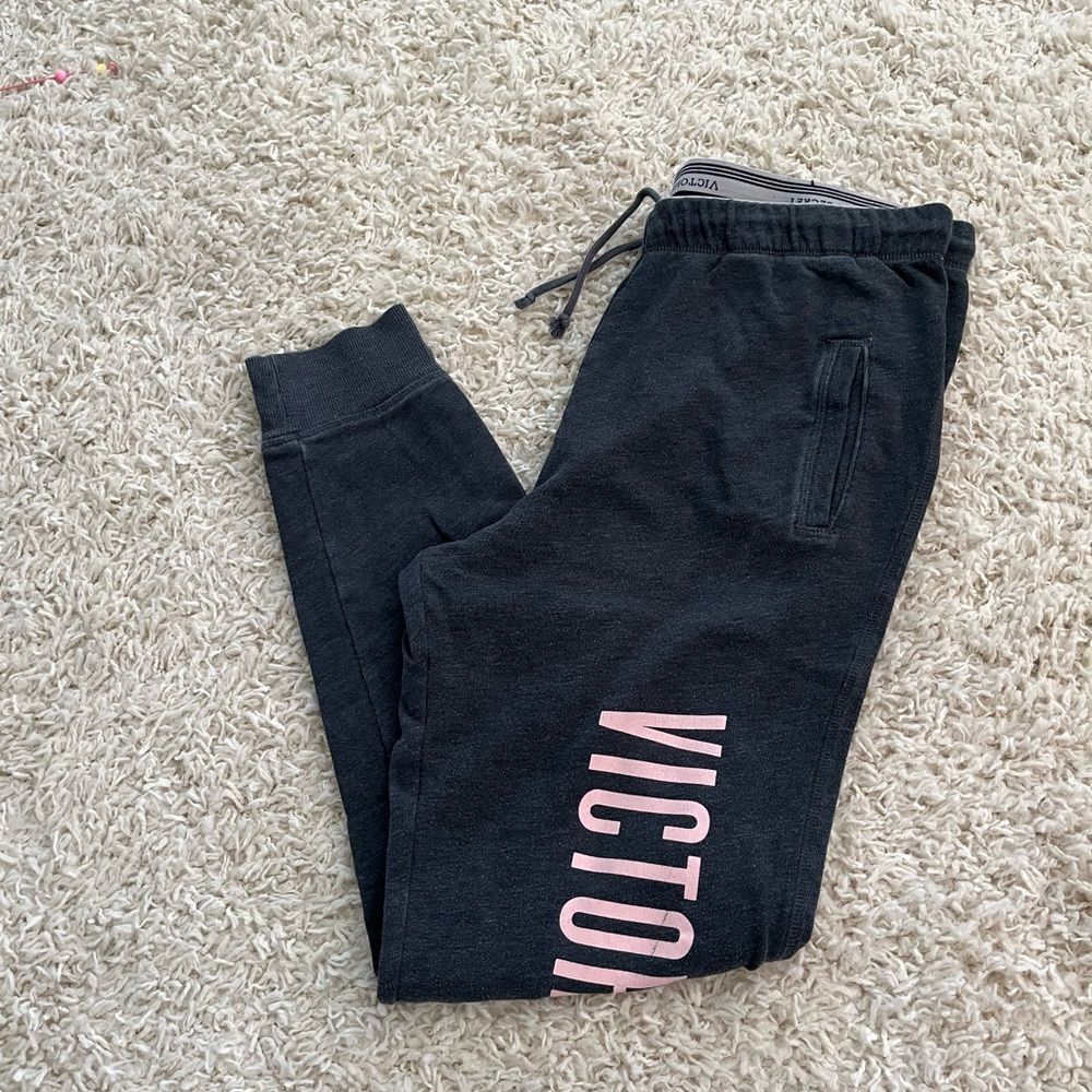 victorias secret grey joggers size small